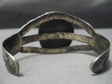Important Vintage Native American Navajo Lone Mountain Turquoise Sterling Silver Bracelet Old-Nativo Arts