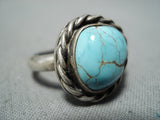 Beautiful Vintage Native American Navajo Red Mountain Turquoise Sterling Silver Ring-Nativo Arts