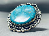 Important Tso Family Vintage Native American Navajo Webbed Turquoise Sterling Silver Ring-Nativo Arts