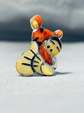 Tigger!! Ultra Rar Ezuni Shell Sterling Silver Native American Ring-Nativo Arts
