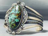 Hypnotic Vintage Native American Navajo Emma Linkin Important Turquoise Sterling Silver Bracelet-Nativo Arts