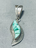 Stunning Vintage Native American Navajo Royston Turquoise Sterling Silver Pendant-Nativo Arts