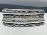 One Of The Most Detailed Ever Southwestern Sterling Silver Cuff Bracelet-Nativo Arts