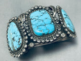 One Of The Best Vintage Native American Navajo Spiderweb Turquoise Sterling Silver Bracelet-Nativo Arts