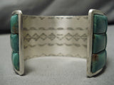 Native American Colossal Stone To Stone Inlay Green Turquoise Sterling Silver Bracelet-Nativo Arts