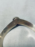 Dramatic Vintage Native American Navajo Morenci Turquoise Sterling Silver Bracelet-Nativo Arts