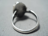 Native American Intricate Vintage Zuni Turquoise Sterling Silver Ring Old-Nativo Arts