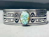 Charles John Native American Navajo Spiderweb Turquoise Sterling Silver Bracelet Cuff-Nativo Arts