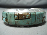 Custom Navajo Native American 8 Turquoise Sterling Silver Bracelet-Nativo Arts