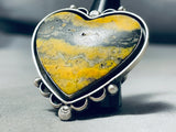 The Biggest Crazy Native American Navajo Honeybee Heart Jasper Sterling Silver Ring-Nativo Arts