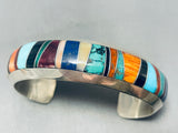 Astonishing Vintage Native American Navajo Turquoise + Multi Sterling Silver Bracelet-Nativo Arts