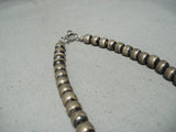 One Of The Best Vintage Native American Navajo Turquoise Sterling Silver Necklace Old-Nativo Arts