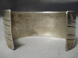 Amazing Vintage Navajo Slanted Channel Sterling Silver Native American Bracelet-Nativo Arts