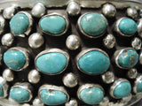 Rare Frank Guerro Vintage Native American Navajo Royston Turquoise Sterling Silver Bracelet-Nativo Arts