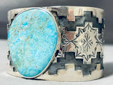 Authentic San Felipe Pilot Mountain Turquoise Sterling Silver Bracelet-Nativo Arts