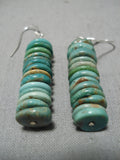 Fabulous Vintage Santo Domingo Native American Navajo Royston Turquoise Sterling Silver Earrings-Nativo Arts