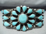 Mary C Vintage Native American Navajo Turquoise Sterling Silver Bracelet Old-Nativo Arts