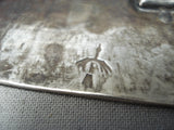 Authentic Preson Monongye Vintage Native American Hopi Bisbee Turquoise Sterling Silver Buckle-Nativo Arts