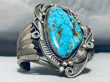 Walter Mitchell Vintage Native American Navajo Turquoise Sterling Silver Bracelet-Nativo Arts