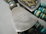 Best Vintage Native American Navajo Thomas Singer Royston Turquoise Sterling Silver Necklace-Nativo Arts