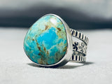 Noteworthy San Felipe Royston Turquoise Sterling Silver Ring-Nativo Arts
