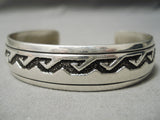 Authentic Vintage Native American Navajo Thomas Singer Sterling Silver Bracelet-Nativo Arts