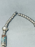 One Of The Best Vintage Native American Navajo Tubule Turquoise Sterling Silver Necklace-Nativo Arts