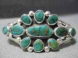 Important Vintage Native American Navajo Verdy Jake Turquoise Sterling Silver Bracelet-Nativo Arts