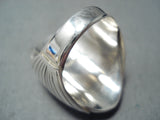 Amazing Signed Native American Navajo Turquoise Sterling Silver Ring-Nativo Arts