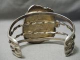 Vivid Natural Green Vintage Native American Navajo Royston Turquoise Sterling Silver Bracelet-Nativo Arts