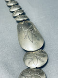 Best Vintage Native American Navajo Carico Lake Turquoise Sterling Silver Bead Necklace-Nativo Arts
