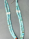 Native American Opulent Vintage Santo Domingo Turquoise Heishi Necklace Old-Nativo Arts