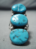 Benny Touchine Vintage Native American Navajo Turquoise Sterling Silver Ring-Nativo Arts