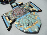 Native American One Of The Biggest Best Vintage Santo Domingo Turquoise Sterling Silver Necklace-Nativo Arts