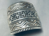 175 Grams!! Native American Navajo Sterling Silver Cross Bracelet-Nativo Arts