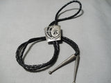 Exceptional Vintage Navajo Sterling Silver Bolo Native American Old-Nativo Arts