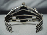 Tremendous Vintage Native American Navajo Turquoise Sterling Silver Bracelet Old-Nativo Arts