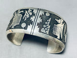 Singer Vintage Native American Navajo Sterling Silver Monument Valley Bracelet Cuff-Nativo Arts