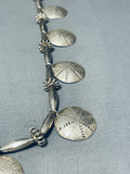 Absolutely Gorgeous Vintage Native American Navajo Sterling Silver Concho Necklace-Nativo Arts