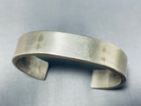 Fabulous Vintage Native American Navajo Sterling Silver Solid Heavy Bracelet-Nativo Arts