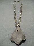 Exceptional Vintage Native American Navajo Royston Turquoise Sterling Silver Necklace Old-Nativo Arts