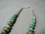 Native American Vintage Tony Aguilar Sr Vintage Santo Domingo Turquoise Sterling Silver Necklace-Nativo Arts