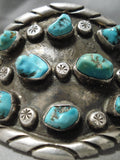 Chunky Nugget Vintage Native American Navajo Sterling Silver Bracelet Old Cuff-Nativo Arts
