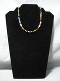 Authentic Vintage Native American Navajo Thomas Singer Turquoise Sterling Silver Necklace-Nativo Arts
