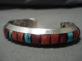 Magnificent Vintage Native American Navajo Turquoise Shell Clinton Pete Bracelet-Nativo Arts