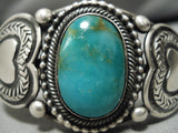 Important Native American Navajo Leon Martinez Royston Turquoise Sterling Silver Bracelet-Nativo Arts