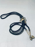 Towering Mudhead Benally Vintage Native American Navajo Sterling Silver Bolo Tie-Nativo Arts