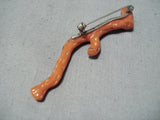 Outstanding Navajo Branch Coral Sterling Silver Pin Native American-Nativo Arts