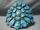 Important Vintage Native American Navajo Henry Roanhorse Turquoise Sterling Silver Bracelet-Nativo Arts