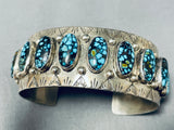 The Best Vintage Native American Navajo Blue Medicine Turquoise Sterling Silver Bracelet-Nativo Arts
